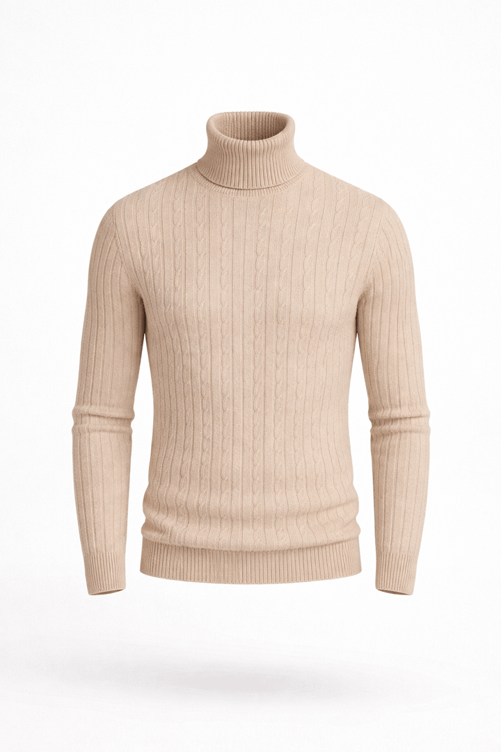 Slim Fit Turtleneck Sweater for Men