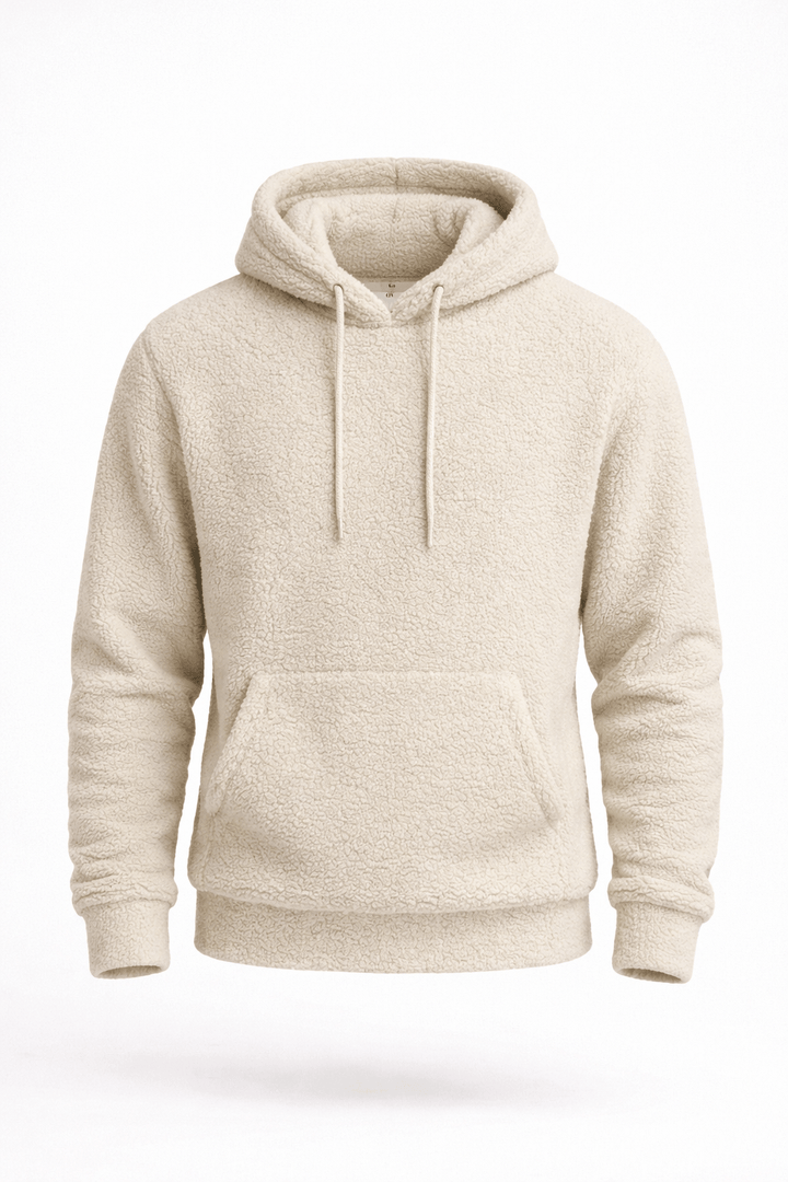 Teddy Hoodie with High Neck for Men
