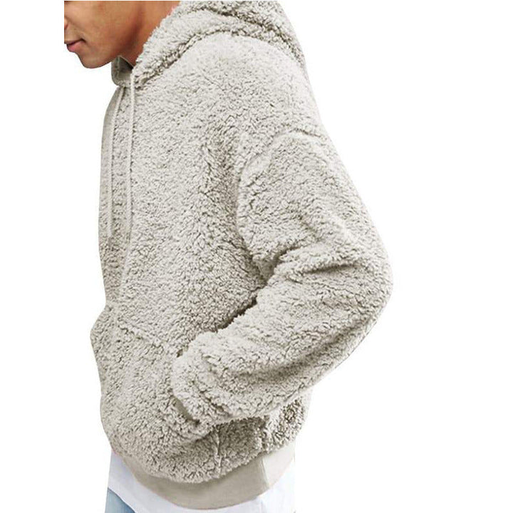 Teddy Hoodie with High Neck for Men
