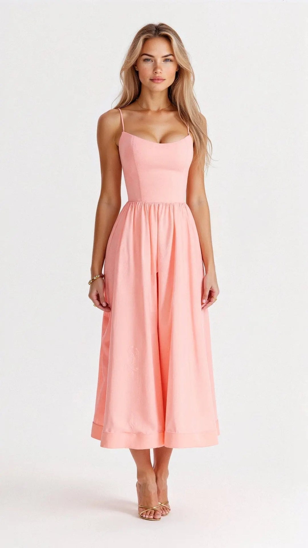 Sleeveless Flowing Maxi Dress with Elegant Fit for Women
